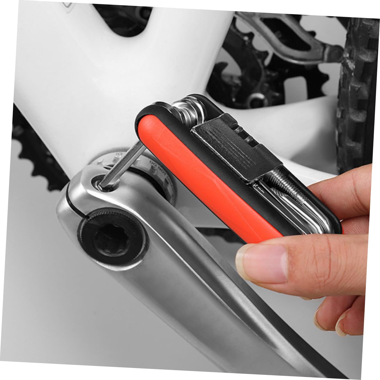 Toddmomy 1Set Multi Function Bicycle Repair Tool with Chain Cutter Screwdriver Tire Pry Bar Service Patch Essential Kit for Cycling Maintenance and Emergency Repairs Red