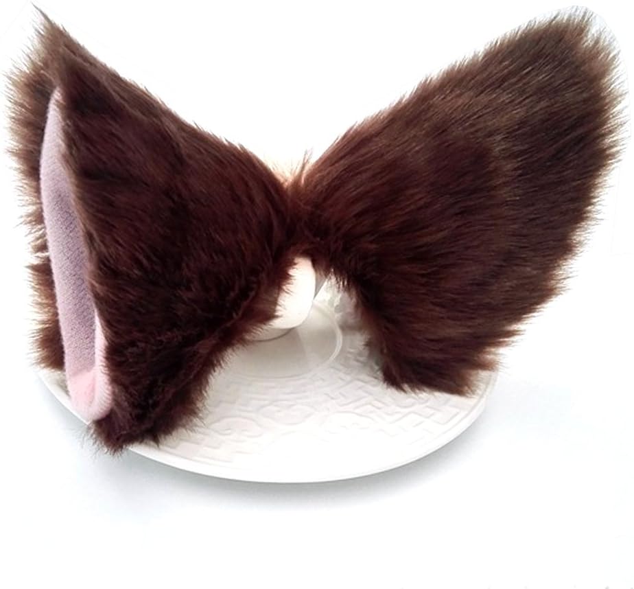 Sheicon Cat Ears Furry Neko Ears Headband Hair Clip Hairband Headwear Anime Cosplay For Halloween Cosplay Party image 2