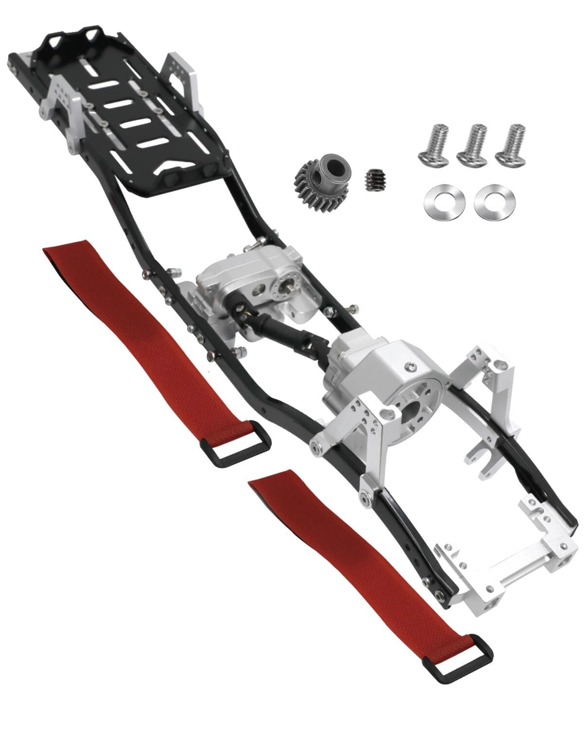 RCMYou RC Frame 313mm Wheelbase Metal Chassis Upgrades Part for 1/10 SCX10 SCX10 II 90046 RC Crawler Car,RC Upgrades Hop Ups Wheelbase Chassis with Prefixal Gearbox,Upgrade 2022,More Durable
