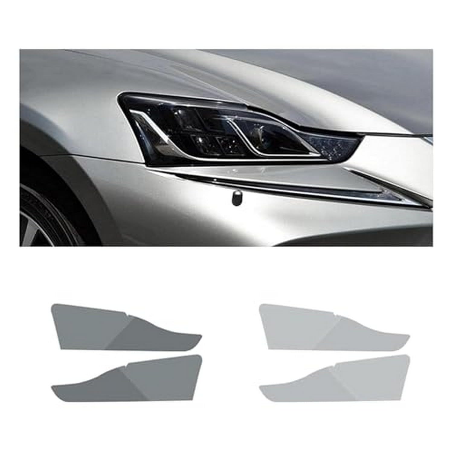 Film de phare TPU pour Lexus 2016-2020 - Protection transparent/noir