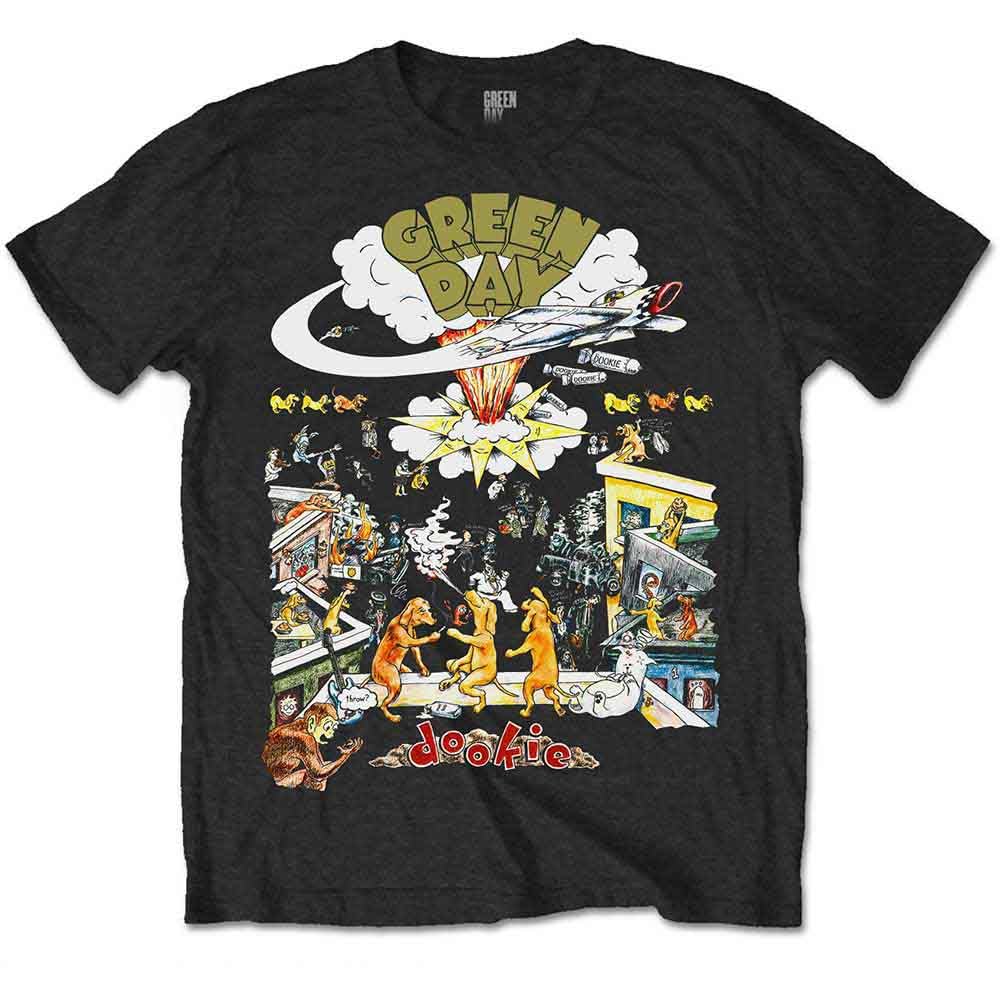 Rock Off Officially Licensed Products Men's Black Rockoff Trade Green Day 1994 Tour T-Shirt, Small (Size:small)
