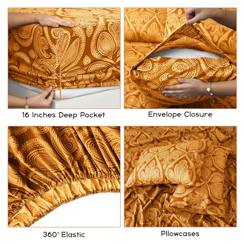 Lux Decor King Size Breathable Microfiber Bed Sheets Set