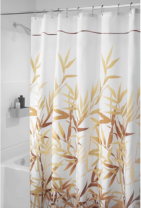 InterDesign Anzu Cortina de ducha de tela - Larga, 72" x 84", marrón, 36531