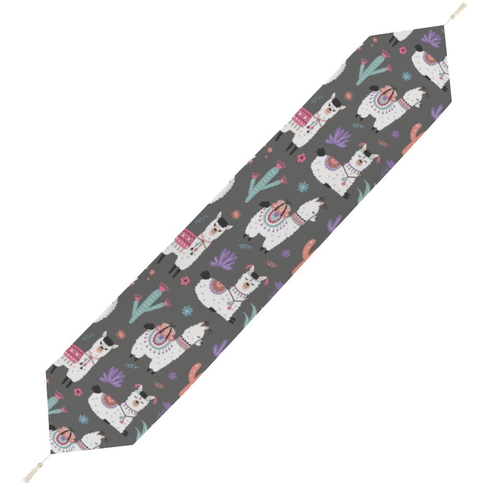 JZemdybill 178*33cm Table Runner with Tassel, Alpaca Table Runner, Table Decoration for Kitchen, Party, Restaurant