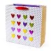 Hallmark Signature 10" Large Gift Bag (Multicolor Hearts, Gold Glitter) for Anniversary, Valentines Day, Galentines Day, Bridal Showers, Sweetest Day, Birthdays and More