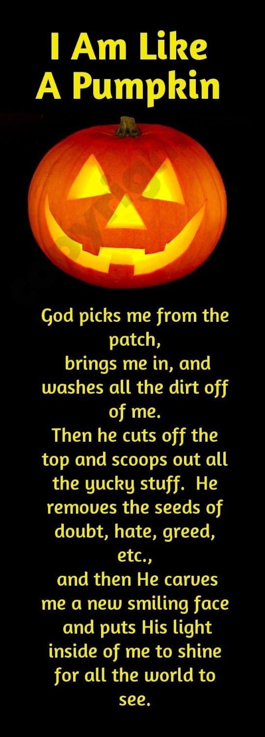 I Am Like a Pumpkin Halloween Bookmarks With Orange Suckers (Pack of 25)