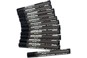 Dixon Ticonderoga Dixon Lumber Marking Crayons 12 Count Black Wood Pencil Lumber...