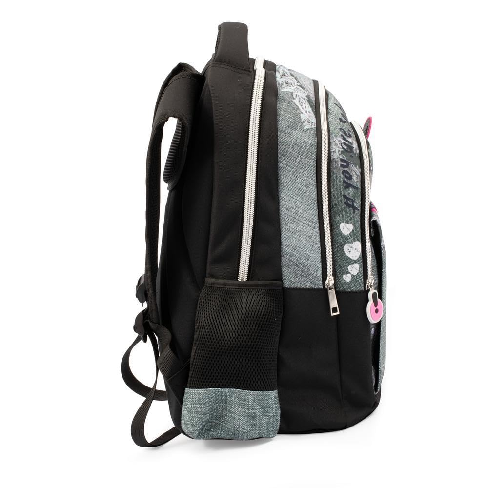 Go Pop - Zaino Modello Panderful, 3 Scomparti,Tasche Interne E Laterali Porta Borraccia, Schienale E Spallacci Imbottiti, Con Fascia Personalizzata E Pop Up, Lt 24, Dim 32x44x19,Scuola Elementare