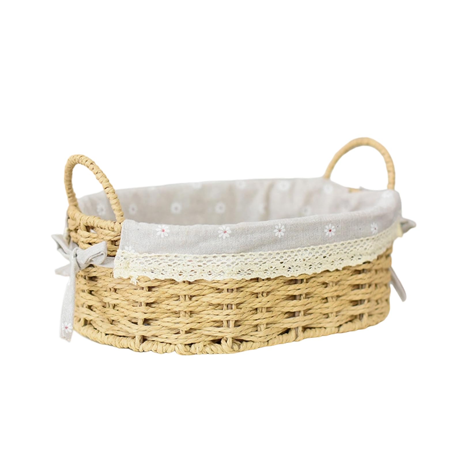 KACCDE Woven Storage Bin Large Capacity Organiser Basket for Toy Cosmetics Jewelry Book Small Items Living Room Bedroom Dresser Paper Rope Storage Basket