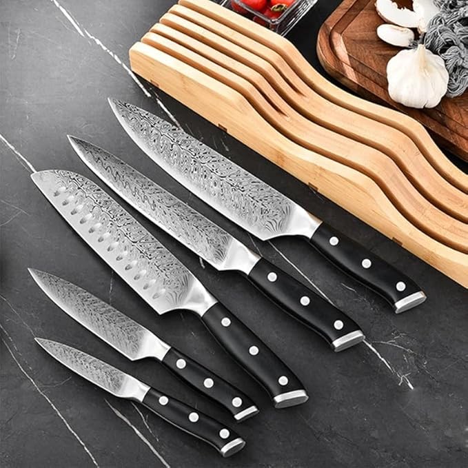 Set Cuchillos Cocina 5 Piezas Acero Inoxidable ABS miniatura 7