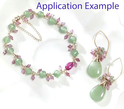 Miniatura 7 de Adabele GK4-23 - 2 hebras de piedras preciosas curativas de granate espesartina naranja natural de 0.157 in (0.16 pulgadas) pequeñas y redondas