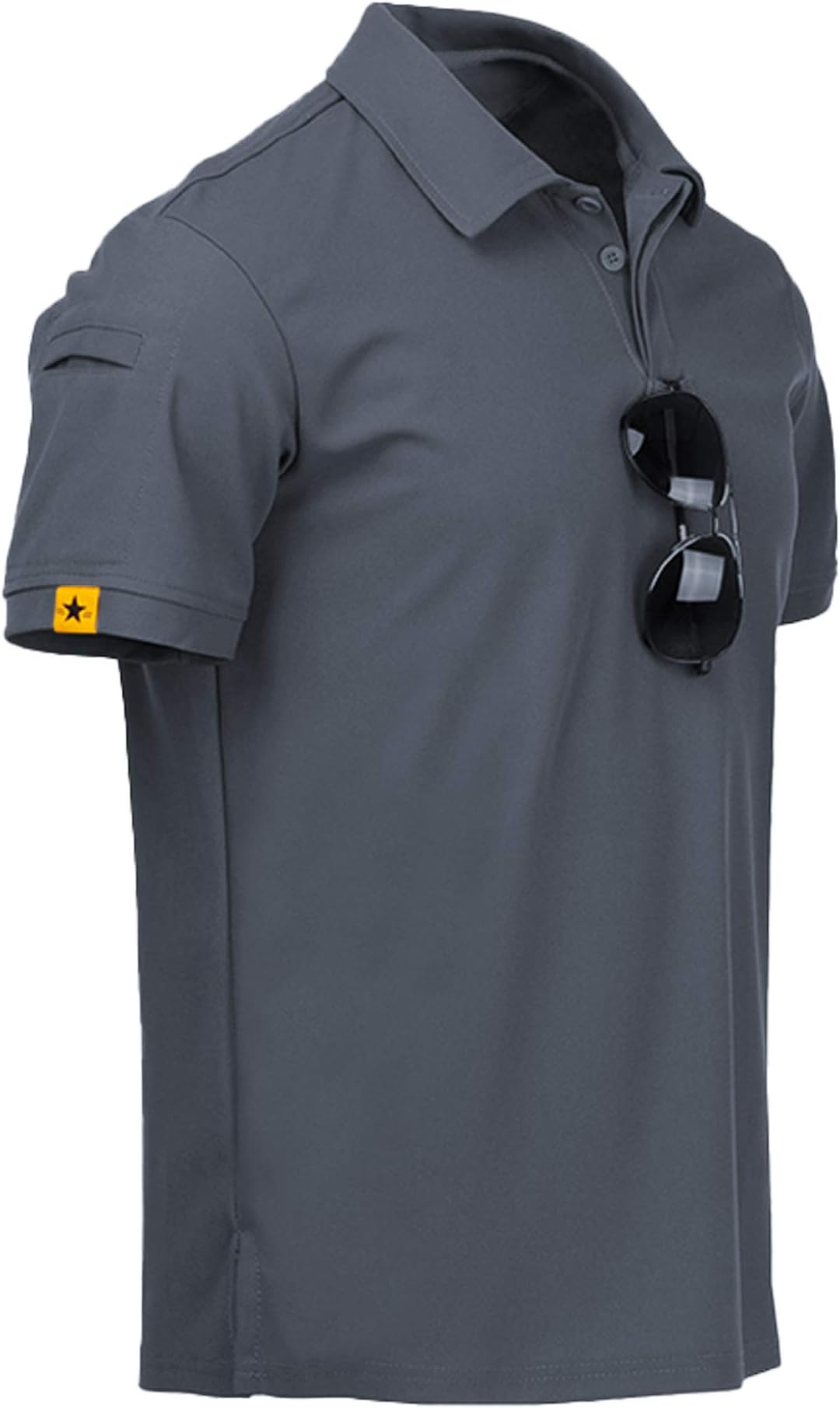 Mens Polo Shirt Short Sleeve Sports Tactical T-Shirt Athletic Golf Polos Daily Casual Stylish Collared Shirts for Men