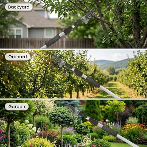 Podador extensible para árboles y recogedor de frutas miniatura 6