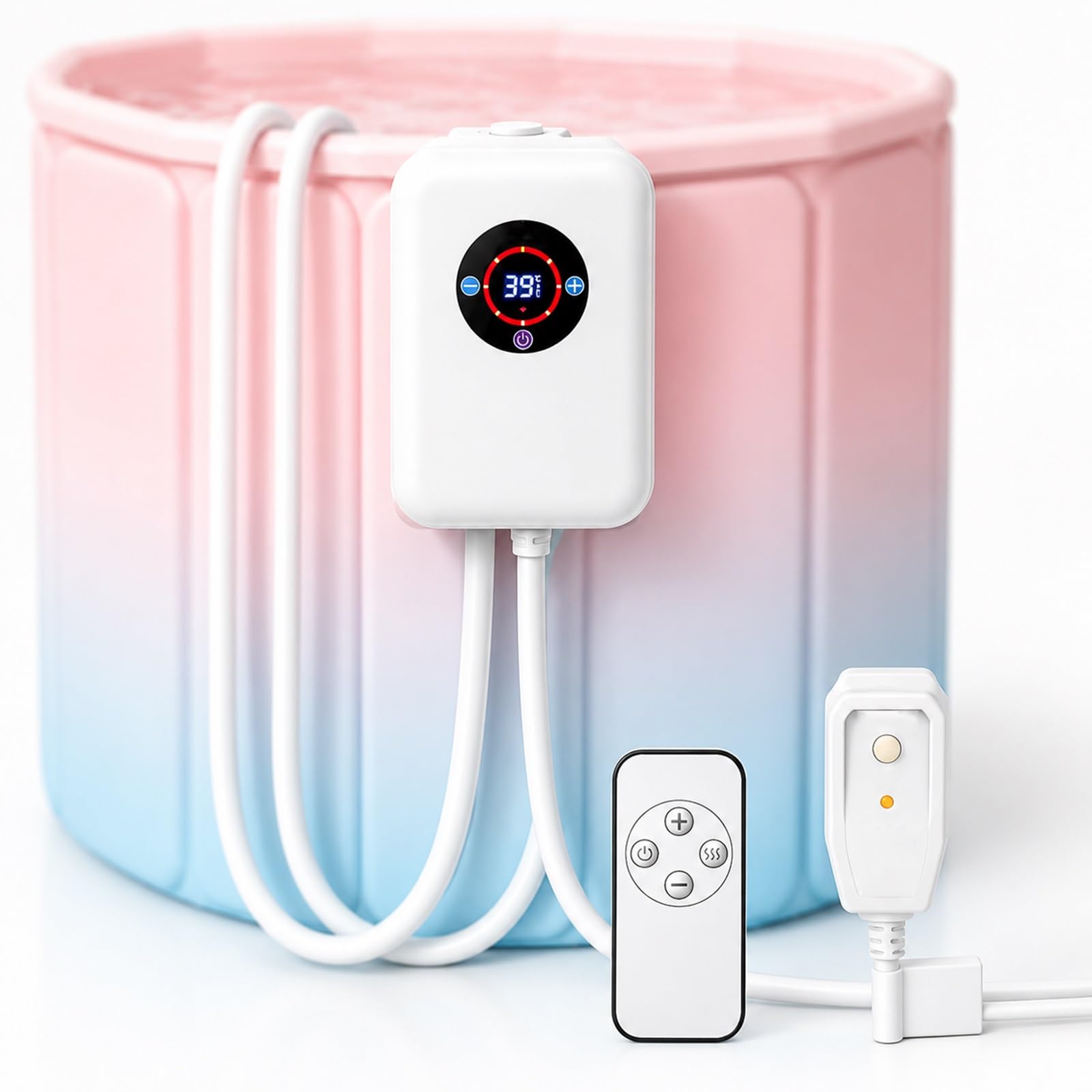 Termostato Portatile 1200W Per Riscaldatore Di Piscine Gonfiabili E Vasca Da Bagno, Controllo Preciso Della Temperatura 30-42°C, Protezione Contro Il Surriscaldamento, Riscaldamento Rapido