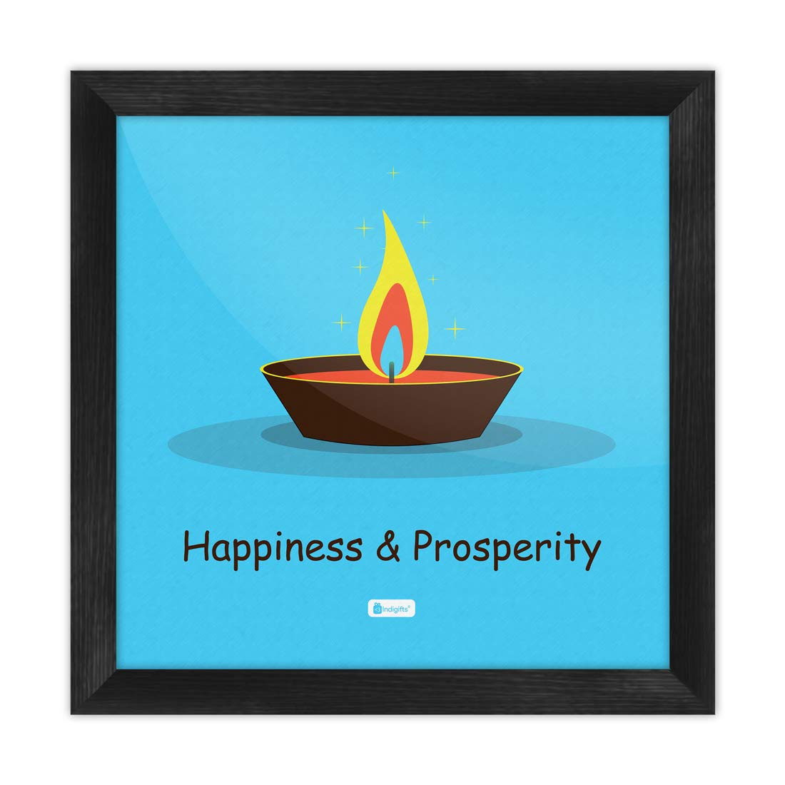 Indigifts IA Diwali Decoration Items Diwali Wishes Quote Blue Poster