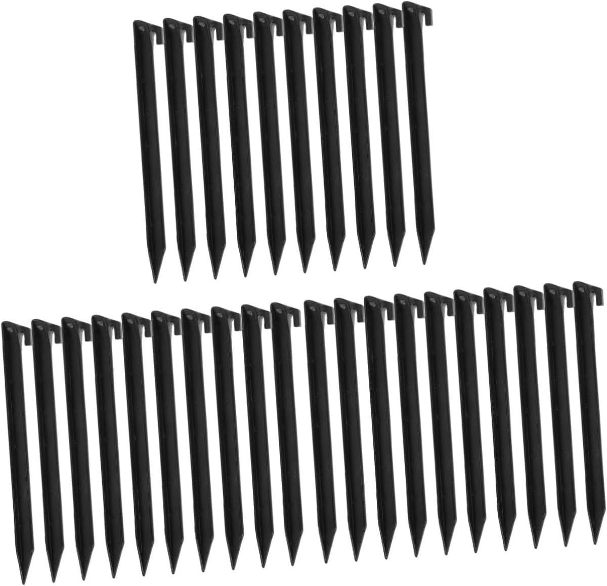 BESPORTBLE 30pcs Outdoor Camping Tent Stakes Heavy Duty Plastic Pegs Tent Spikes Tarp Hooks Ground Anchors