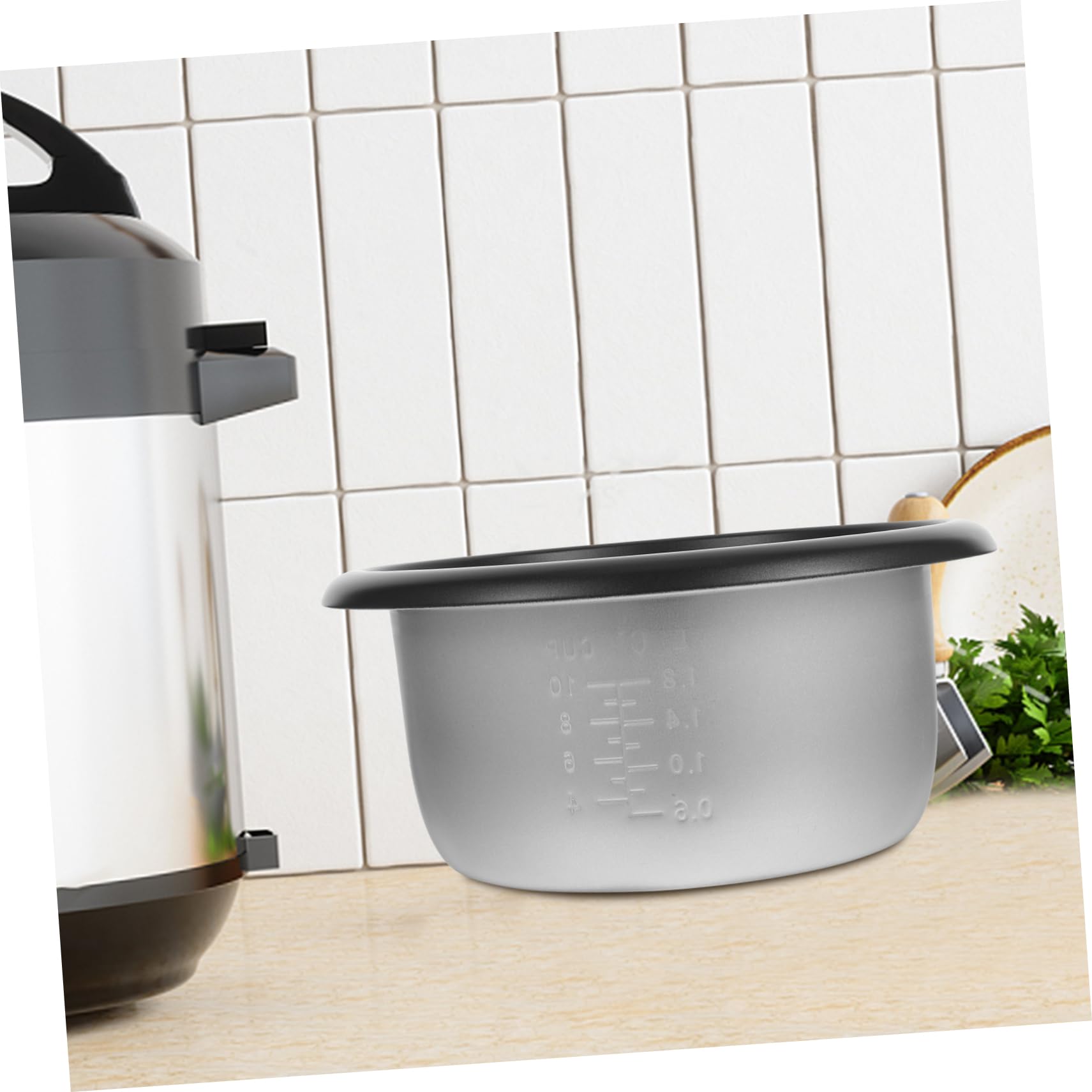IMIKEYA Reiskocher Innentopf aus Aluminiumlegierung 4l Ersatz Innenkochtopf mit Antihaftbeschichtung für Zuhause und Studentenwohnheime Benutzerfreundliches Küchenzubehör