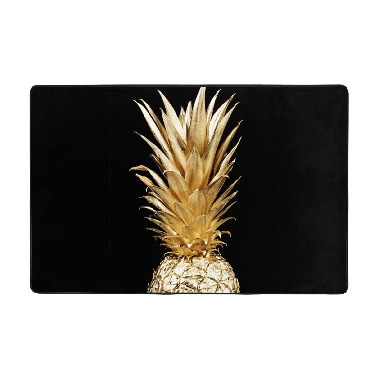 Tapis de sol ananas doré chic et confortable pour chambre