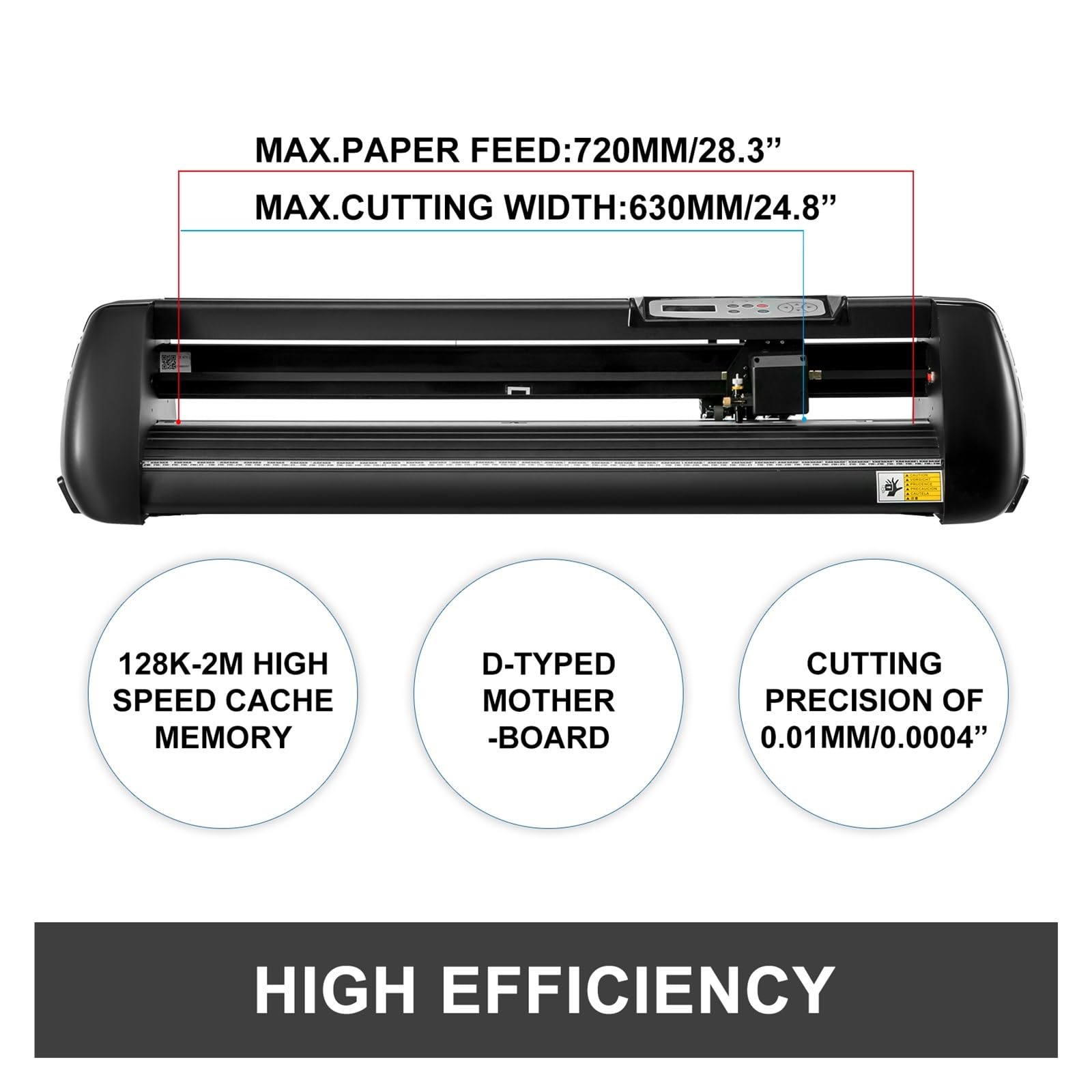 28 pollici Vinyl Cutter Machine Floor Stand Plotter Velocità della forza regolabile Controllo digitale Porta USB for la creazione di insegne Per principianti - Fai da te