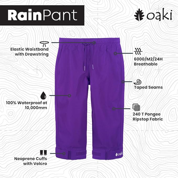 Oakiwear Children's Trail and Rain Pants for Kids & Toddlers4