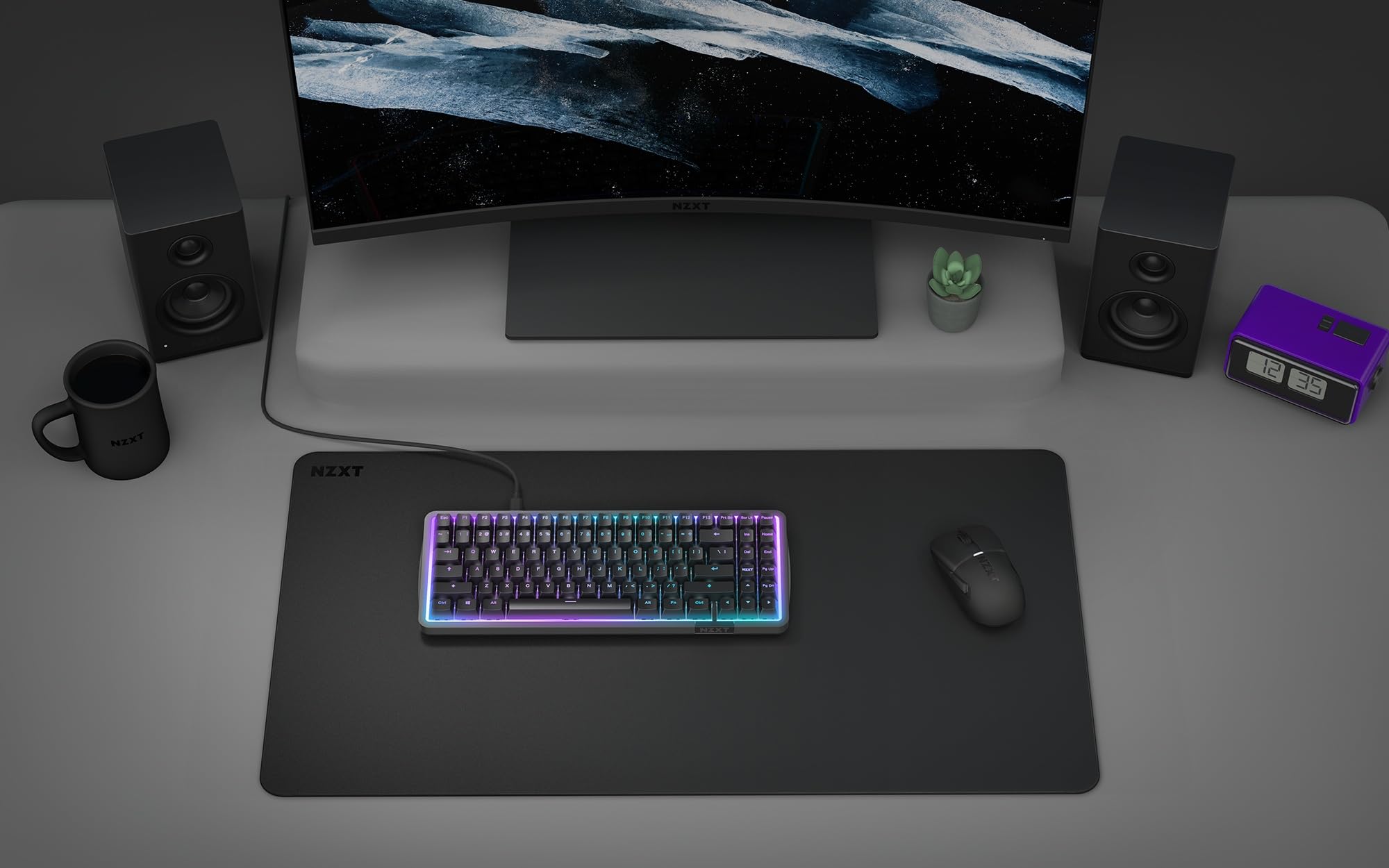 Nzxt Zone – XL-Gaming-Mauspad – Micro-Weave-Stoffoberfläche – ausgewogene Geschwindigkeit und Kontrolle für alle Spielstile – spritzwassergeschützt 750L – Bild 2