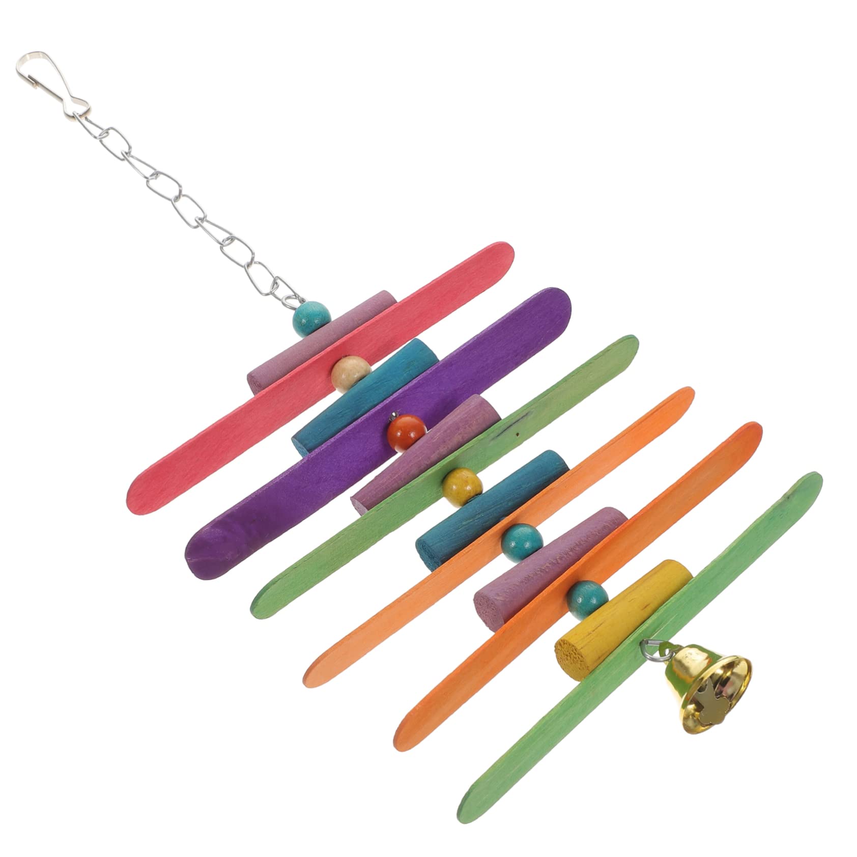 POPETPOP 4 Piezas Jaula Giratoria De Juguete Juguetes De Aves para Loros Juguetes para Trepar Pájaros Juguetes para Masticar Loros De Madera Desfibradora