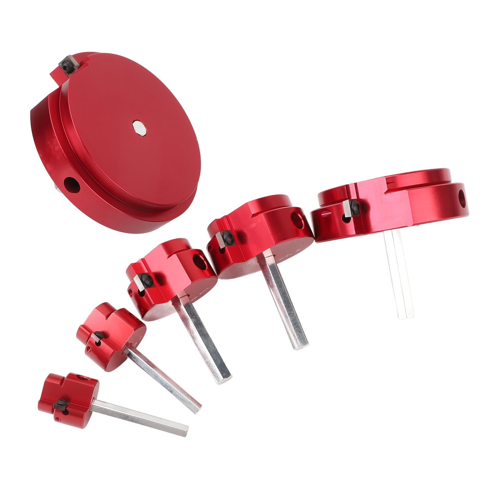 Generic Juego de Herramientas para Escariador de Tuberías de PVC, Escariador para Tuberías de Plástico y Metal con Inserto de Corte de Carburo, 6 Tamaños, Se Adapta a Taladro Estándar de 1,2