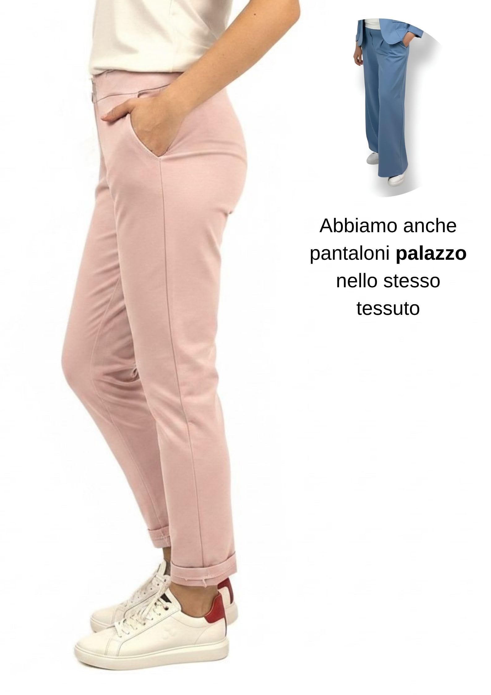 Eleganckie spodnie do biegania chinosy damskie - rozciągliwe spodnie chinosy do sportowego biznesu, do noszenia w czasie wolnym, z wysokim stanem, z gumowym ściągaczem