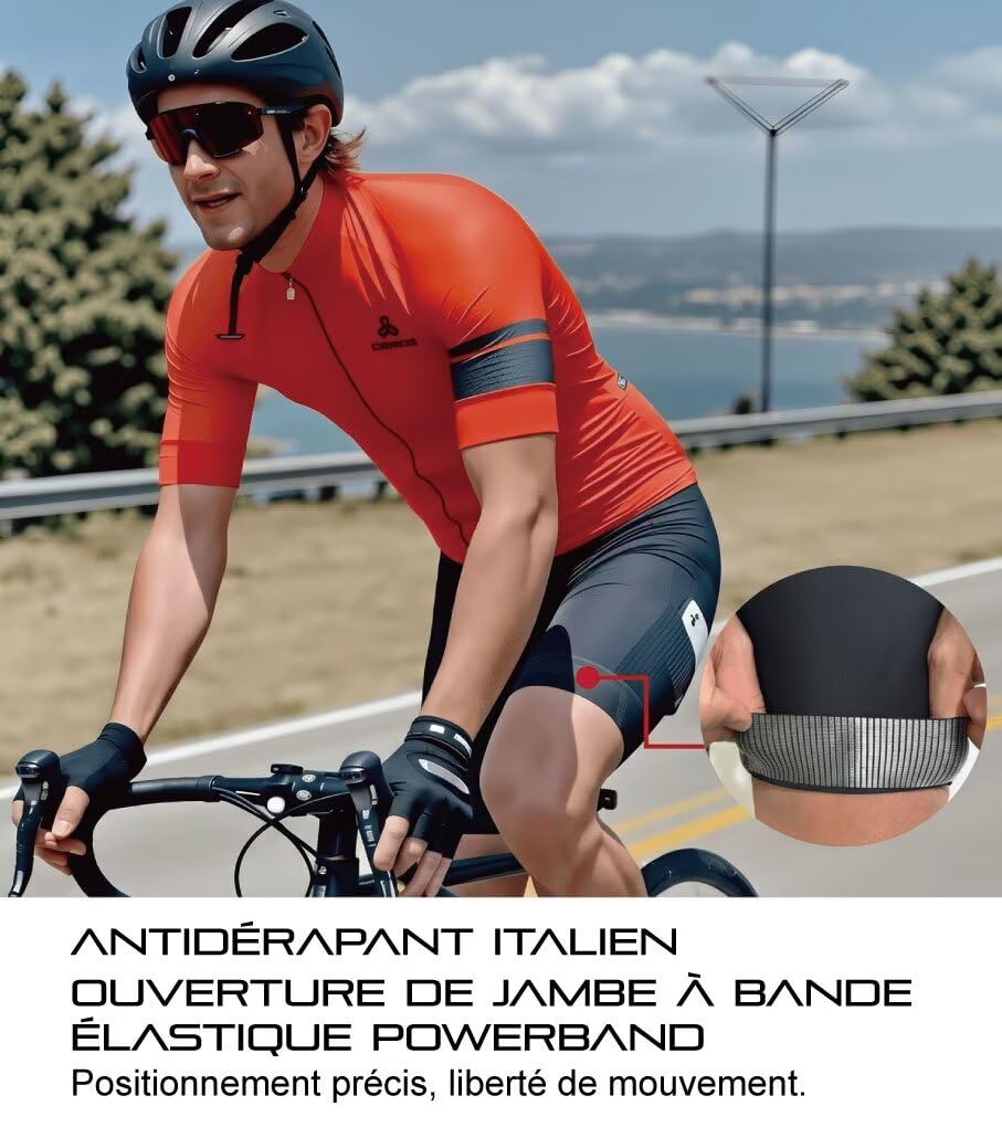 CEROTIPOLAR Ciclismo Bibs Uomo, Lunga Distanza Pad Bici Biking Bib Pantaloncini UPF50+