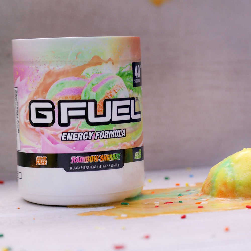G Fuel Rainbow Sherbet Tub (40 Servings) Elite Energy and Endurance Formula Buy Online in
