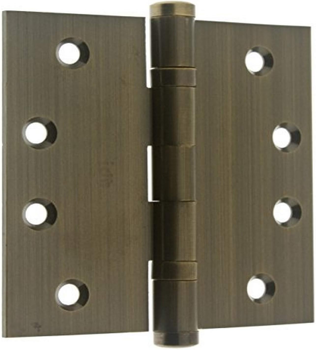 idh by St. Simons 86000-005 Premium Quality Solid Brass Ball Bearing Hinges, Pair, 4" x 4", Antique Brass