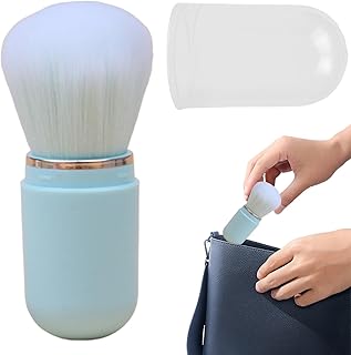 Brocha de maquillaje retráctil, cepillo de po...
