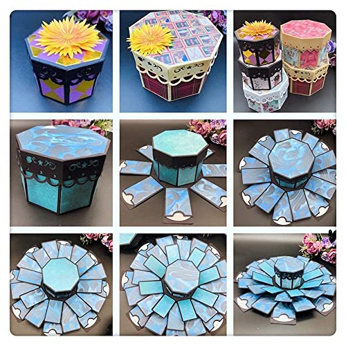 Alinacutle Explosion Box Dies & Gift Box Metal Die Cut, Paper Craft Metal DieCuts,DIY Treat Box