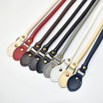 YKAFADE 2 Stück Taschenhenkel PU Leder - 50cm Ersatzgriffe Mit Karabiner