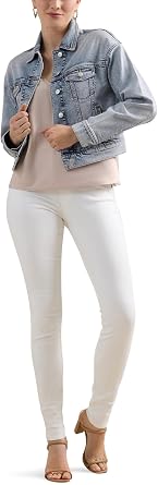 Rock & Republic Womens Aria Boxy Crop Denim Jacket