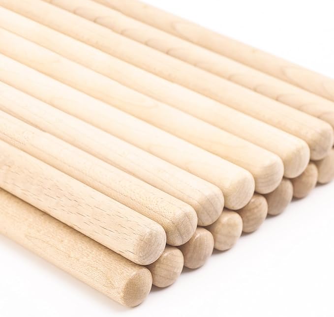 Baquetas para batería 5A de madera natural 2 pares miniatura 4