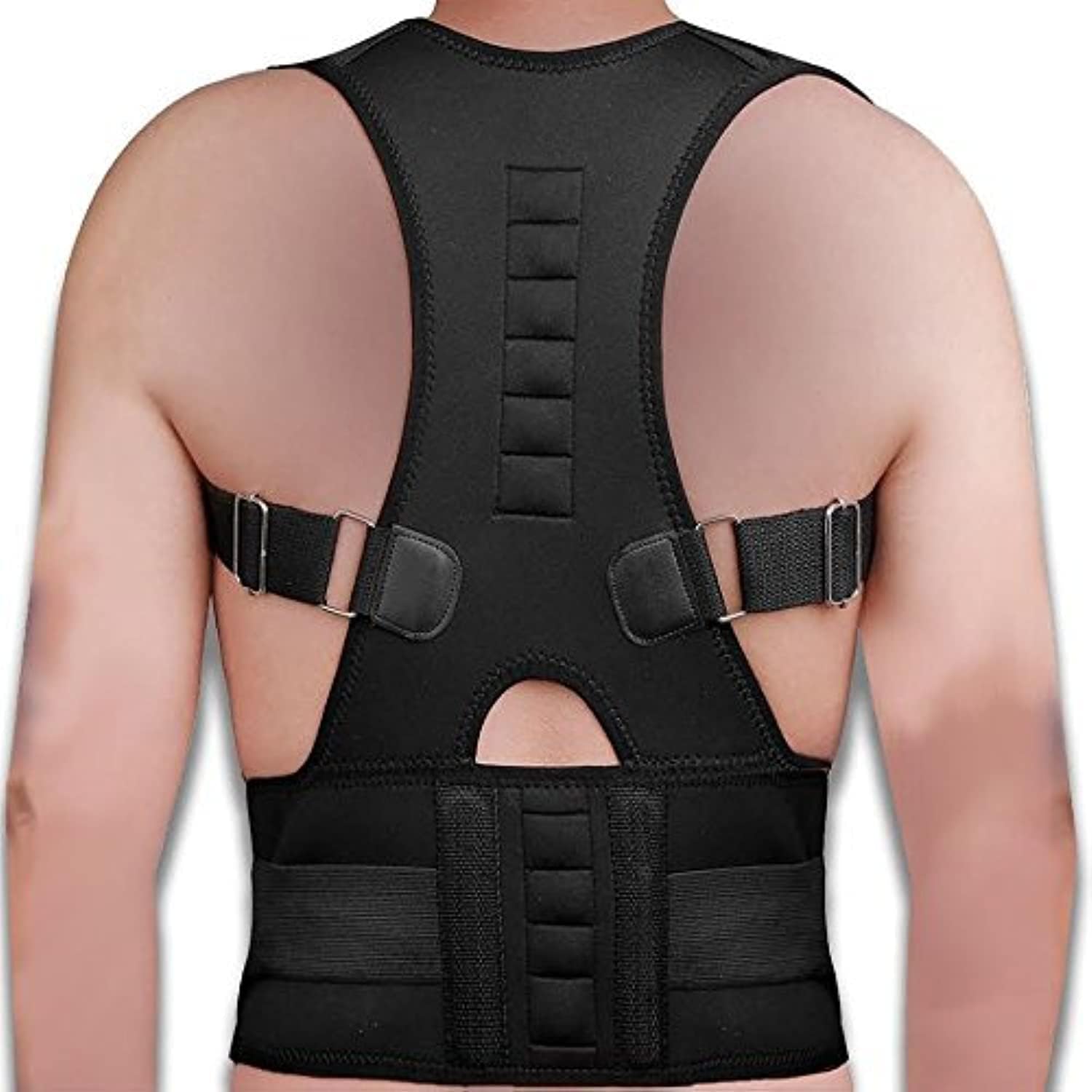 Posture Correction Clavicle Support Brace / Medical Device to improve poor posture, kyphosis, Shoulder Alignment, Upper Back Pain Relief / for Men and Women (L)
