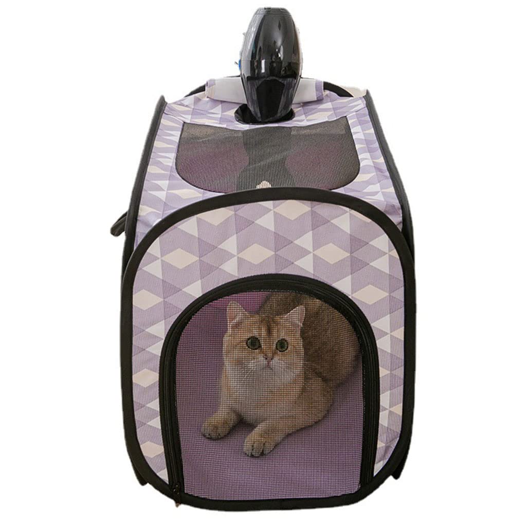 PAPIEEED Caja de secador de gatos y perros plegable para habitación seca para mascotas, tienda de secado de pelo, secador de casa, jaula para limpiar el cabello, bolsas de viaje para perros y gatos