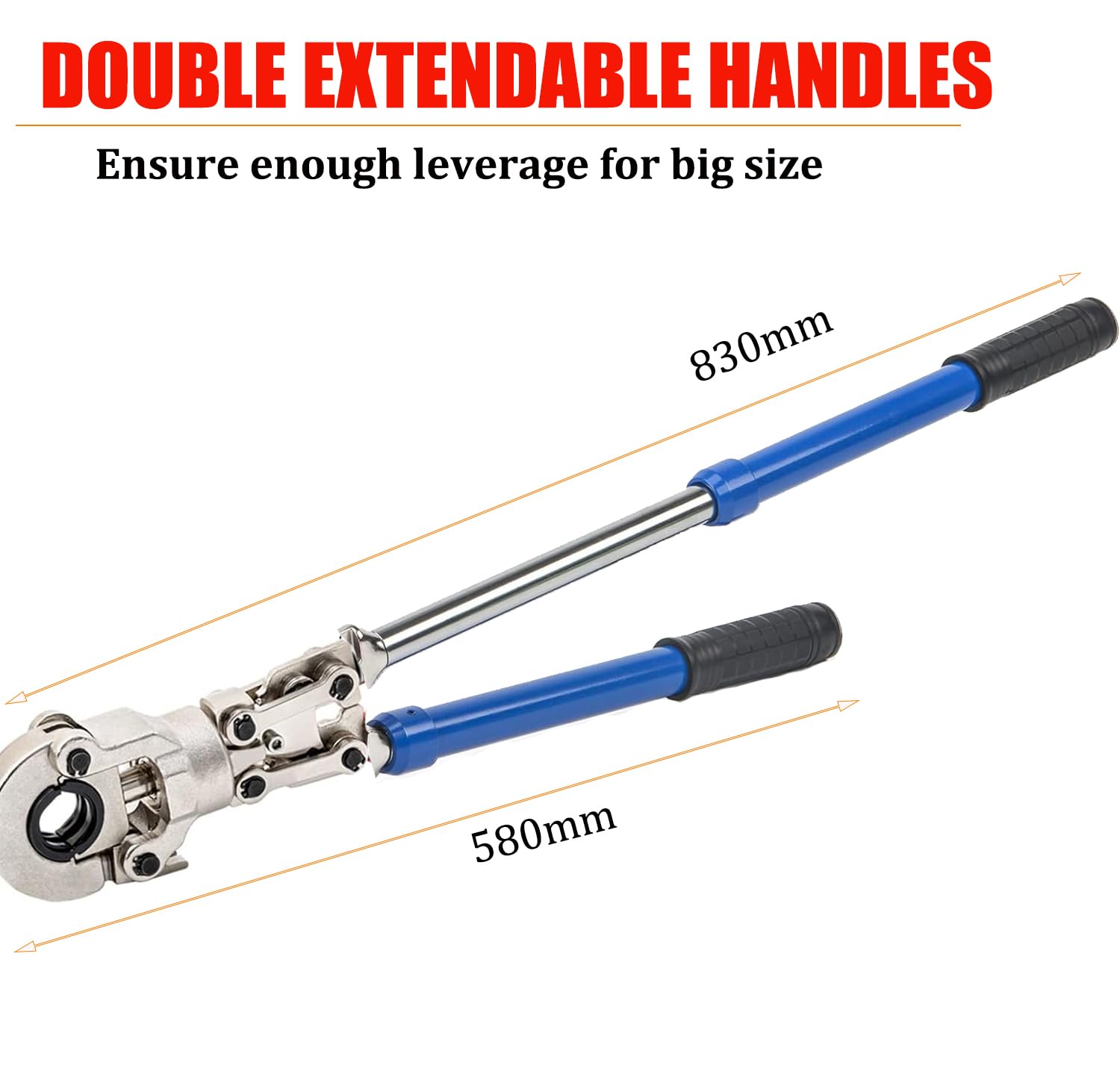 Pinza per Serra Multistrato, Pinza a Pressa Professionale con Profilo a V e TH, Testa Rotante a 360 °, Pressatrice Tubi Manuale per Tubi in Rame, Alluminio,Pex, Tubo in Acciaio Inox Sottile
