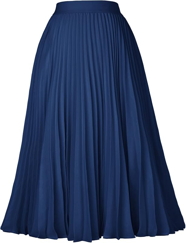 pollera midi plisada GRACE KARIN para mujer con atuendos A-Line de gasa