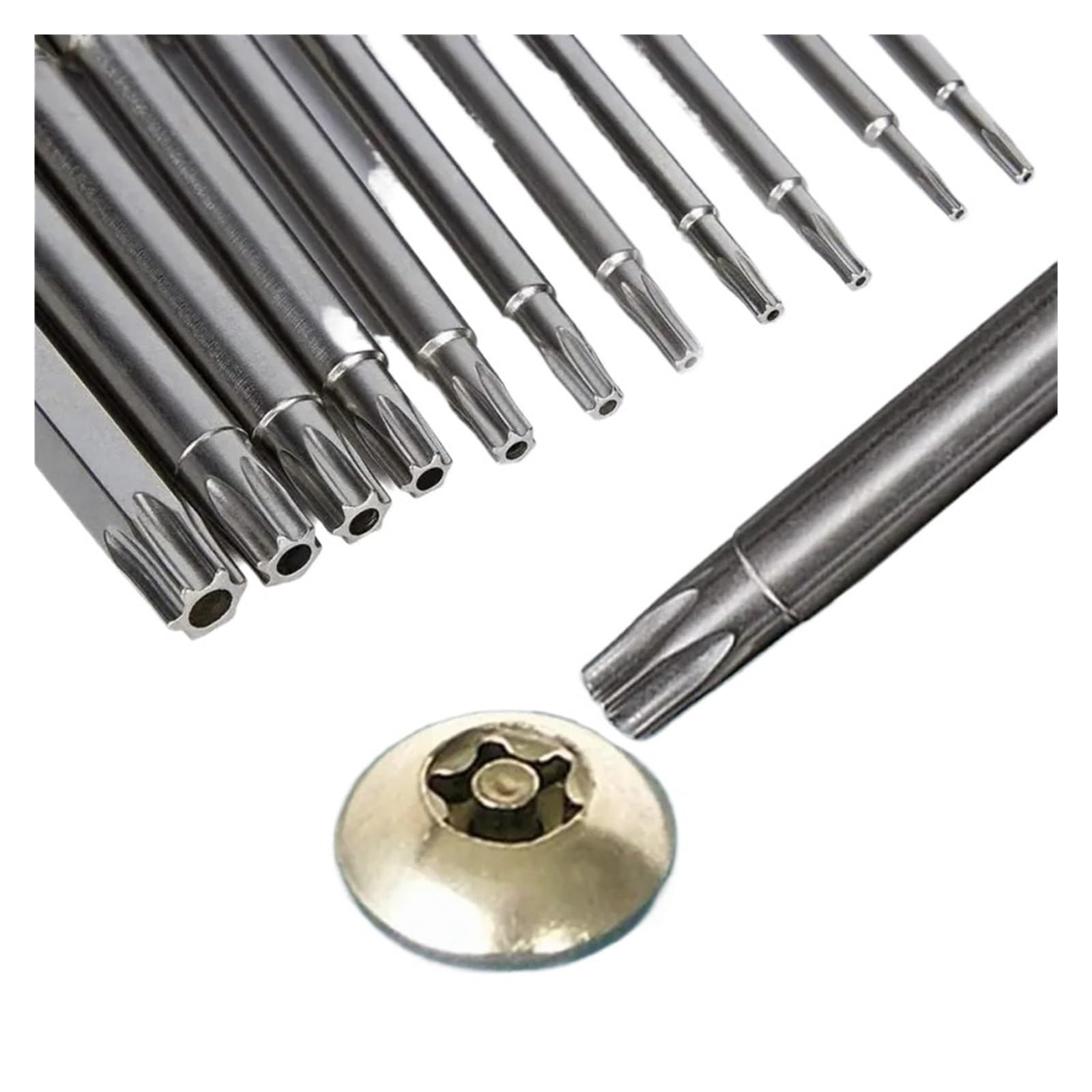 Jeu d'embouts de tournevis Torx creux hexagonaux 50 mm, 12 paquets
