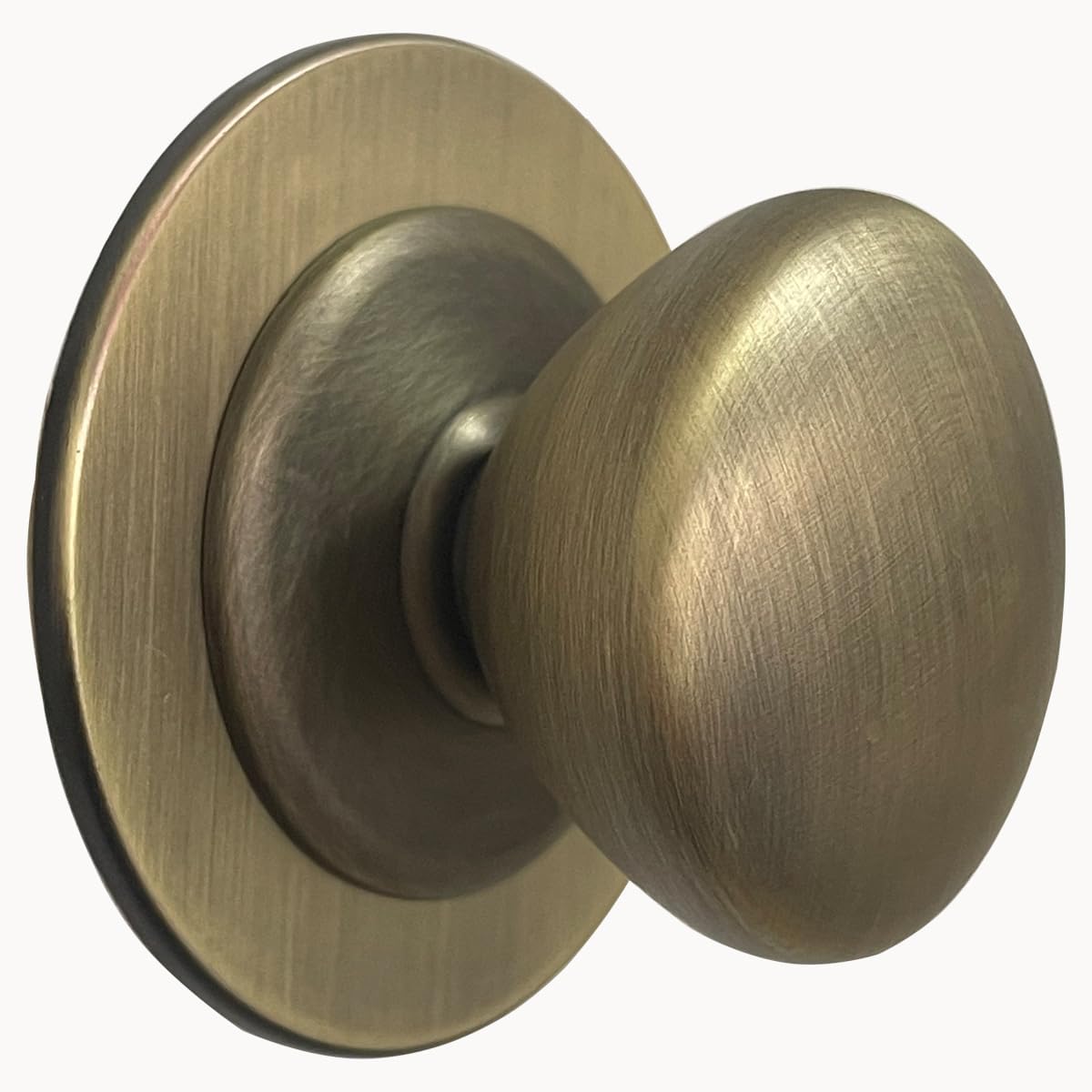 trust4care 4-Pack Wide Base Antique Brass Cabinet knobs and backplates