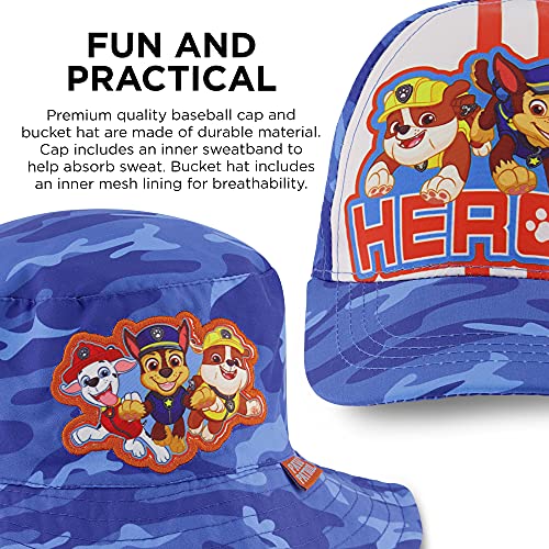 Nickelodeon Boys' Bucket Hat & Baseball Cap, Paw Patrol Heroes Toddler Sun Hat For Ages 2-4, Blue, 2-4T #TOP2