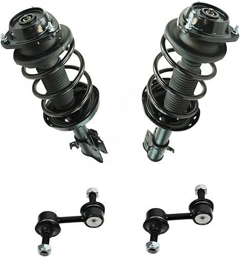 Miniatura 9 de TRQ Kit de suspensión delantera, conjunto de amortiguadores y resortes, barra estabilizadora, enlace estabilizador compatible con Chevrolet