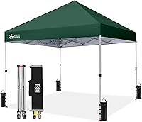 Vista 35 de CROWN SHADES Toldo desplegable de 8 x 8 pulgadas, tienda de campaña de playa con una sola configuración de empuje, parasol fácil para exteriores