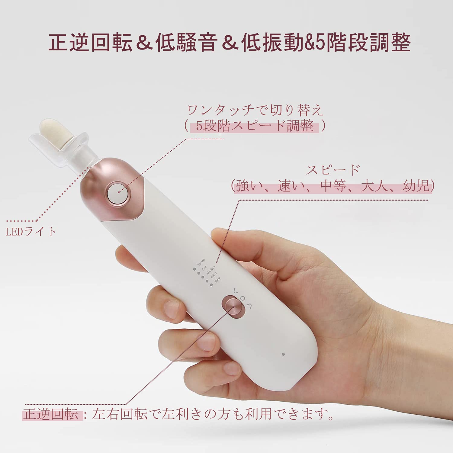 Amazon.co.jp: 電動ネイルマシン ネイルケア 角質除去 甘皮処理 電動爪