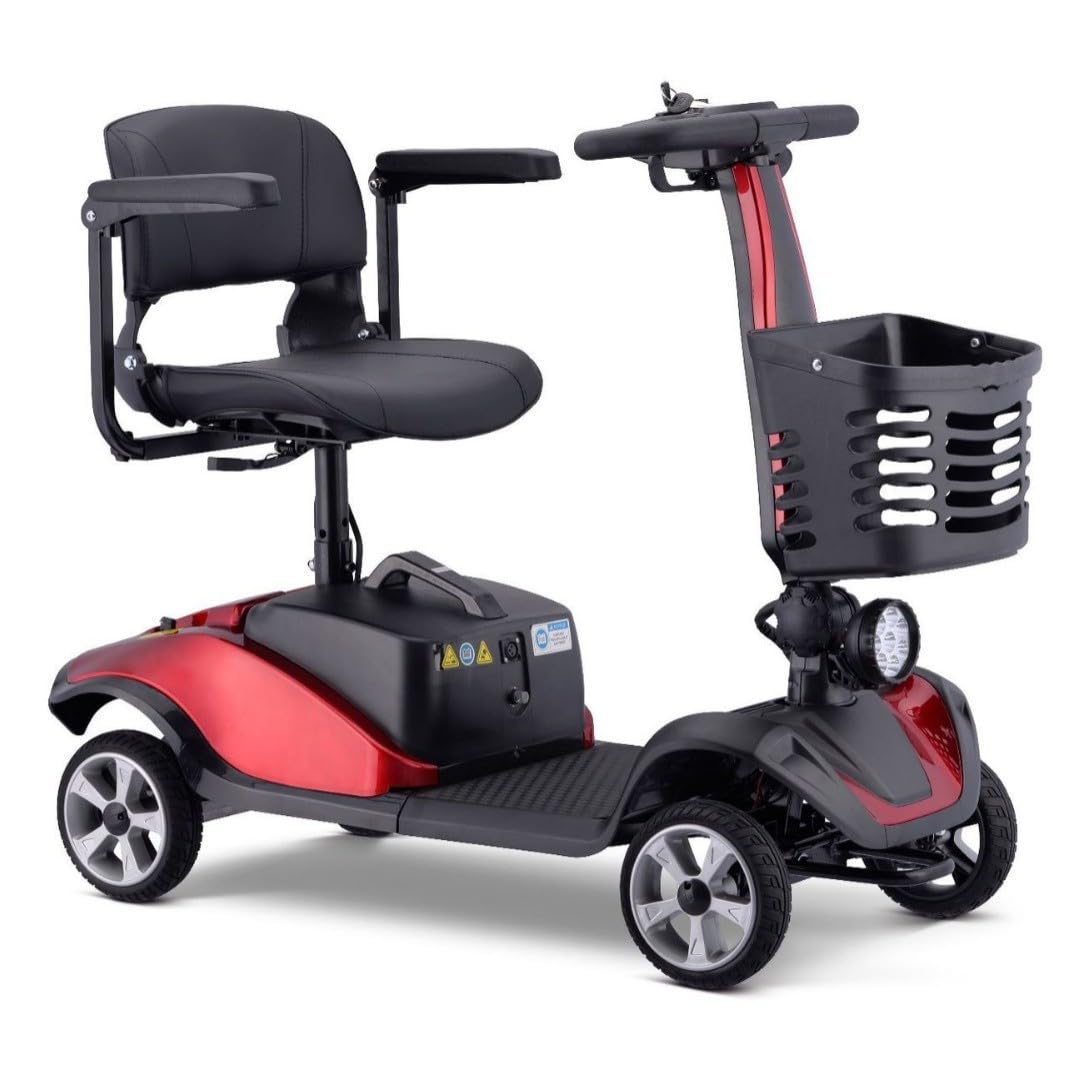 Trottinette Électrique À Quatre Roues pour Personnes Âgées, Trottinette Électrique Pliable pour Personnes Handicapées,Idéale pour Les Personnes Âgées Et Handicapées.