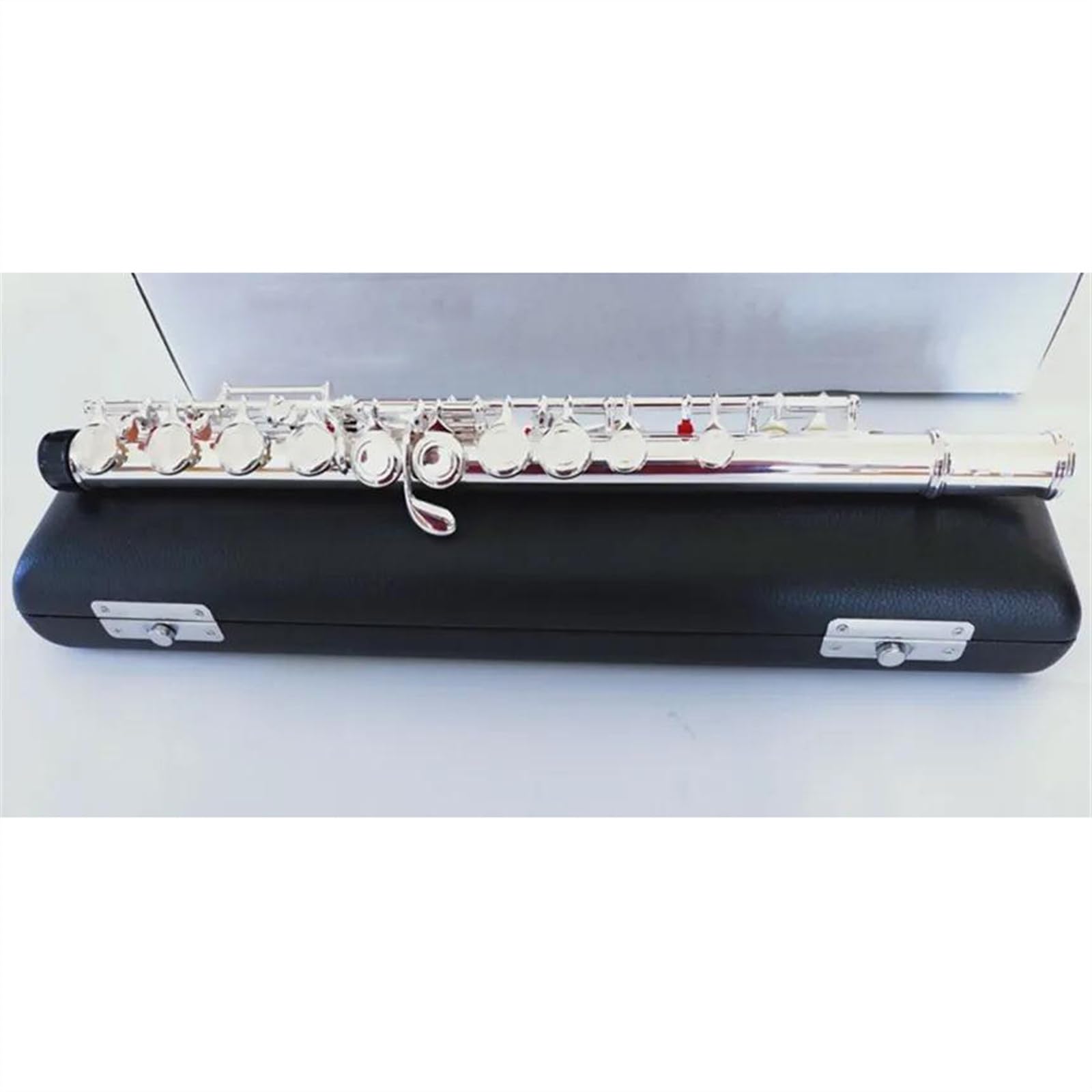 Corpo In Nichel Argento 17 Fori Aperti Chiave C Tune Strumento Flauto Flauto E-Key Placcato Argento Con Custodia Flauto Traverso Kit