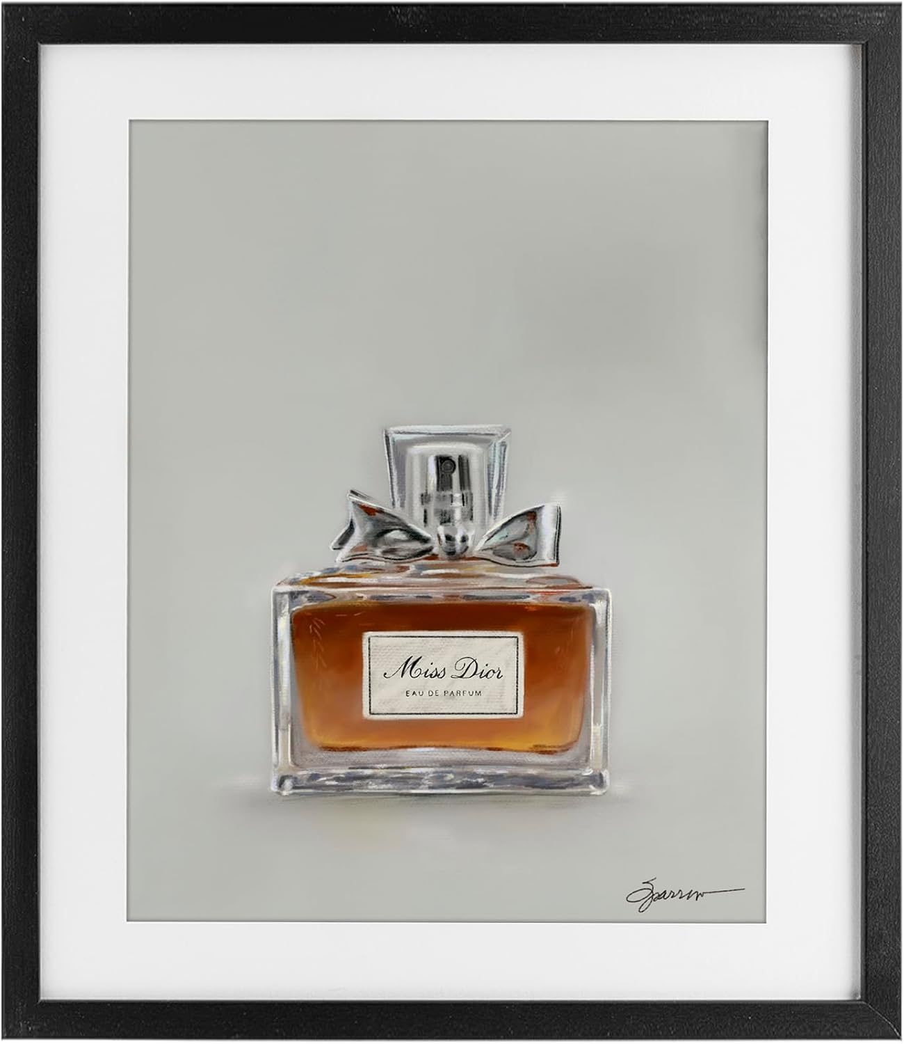 Stupell Industries エレガントなフレグランス ボウ付き ブラックフレームプリント アンダーガラス製、メアリー・スパ