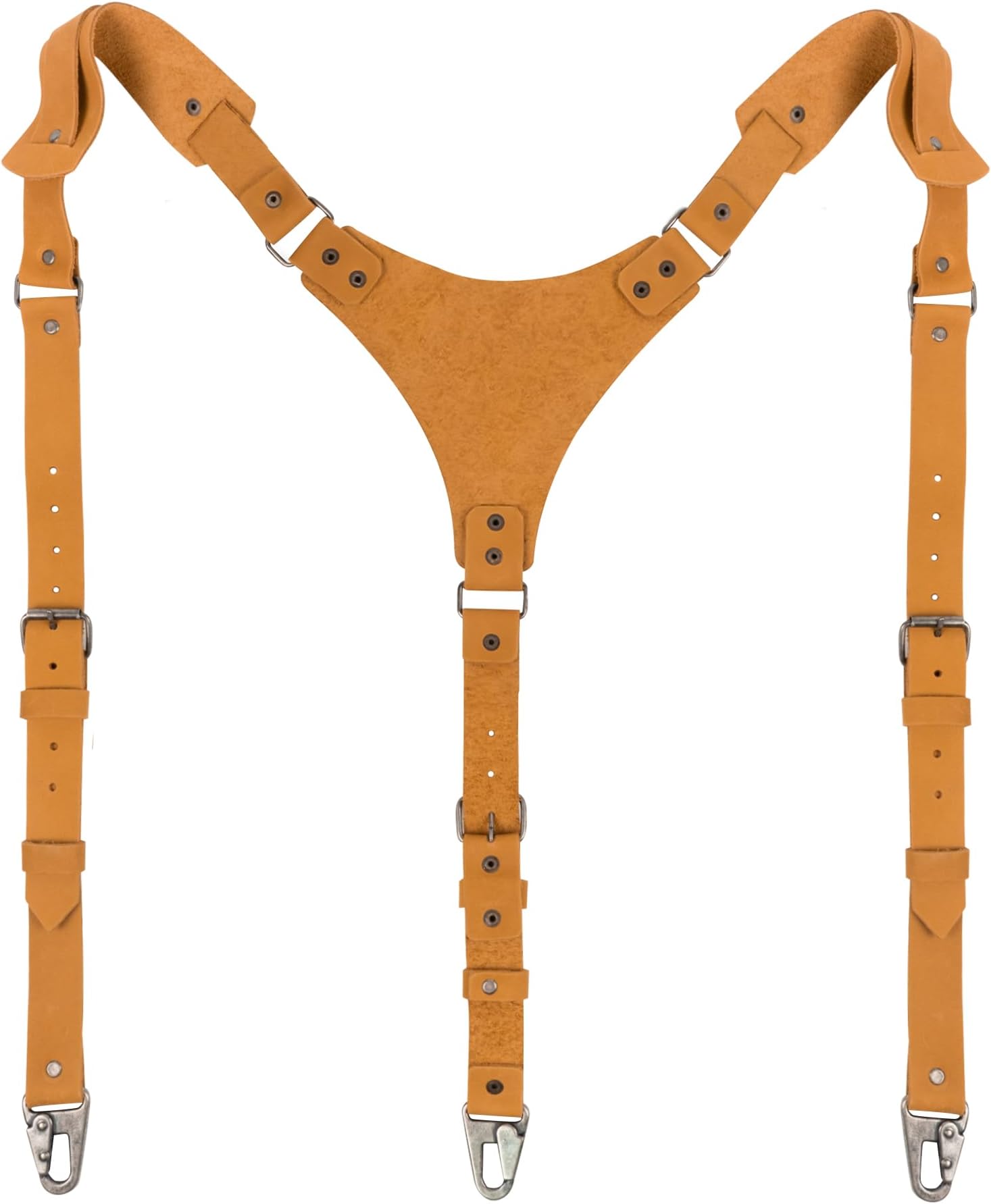 Hipster Style Suspenders with Adjustable Straps, Full Grain Leather, Handmade